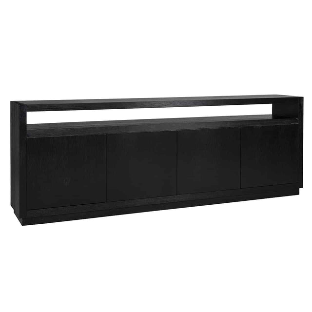 Dressoir Oakura 4-deuren (Black) van Richmond Interiors – Luxe comfort op maat van PureWonen. Vraag naar de beste prijs.
