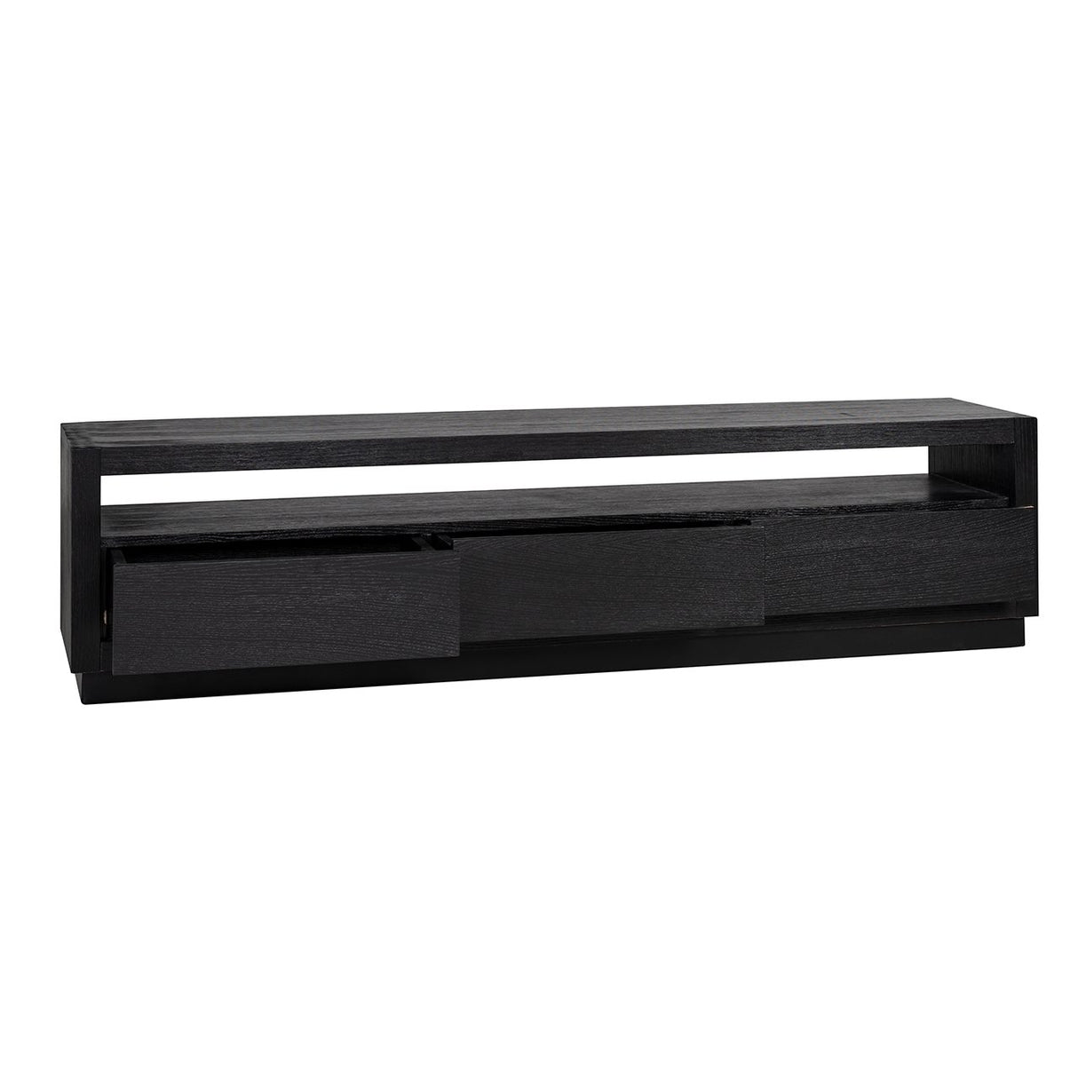 TV-dressoir Oakura 3-laden (Black) van Richmond Interiors – Luxe comfort op maat van PureWonen. Vraag naar de beste prijs.