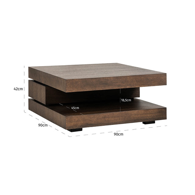 Salontafel Oakura blok C (Brown) van Richmond Interiors – Luxe comfort op maat van PureWonen. Vraag naar de beste prijs.