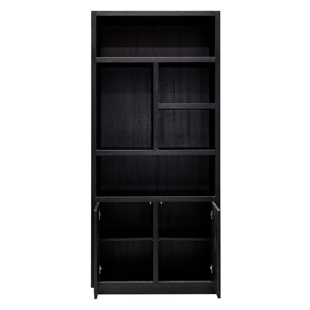 Boekenkast Oakura 2-deuren (Black) van Richmond Interiors – Luxe comfort op maat van PureWonen. Vraag naar de beste prijs.