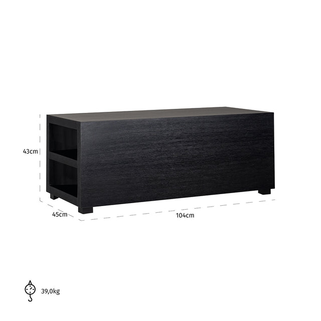 Salontafel Oakura bankelement (Black) van Richmond Interiors – Luxe comfort op maat van PureWonen. Vraag naar de beste prijs.