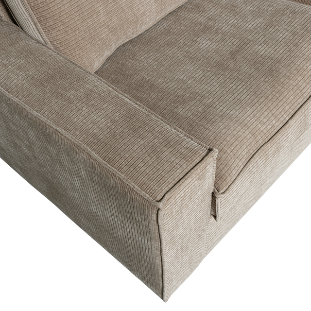 Hajo Hoekbank Rechts Ribstof Clay van WOOOD – Luxe comfort op maat van PureWonen. Vraag naar de beste prijs.