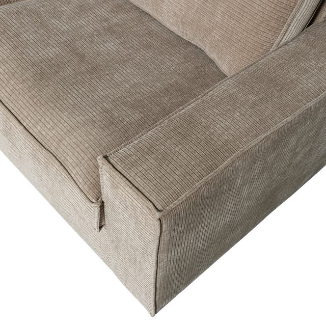 Hajo Hoekbank Links Ribstof Clay van WOOOD – Luxe comfort op maat van PureWonen. Vraag naar de beste prijs.