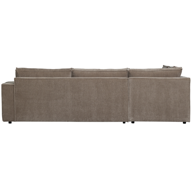 Hajo Hoekbank Links Ribstof Taupe van WOOOD – Luxe comfort op maat van PureWonen. Vraag naar de beste prijs.