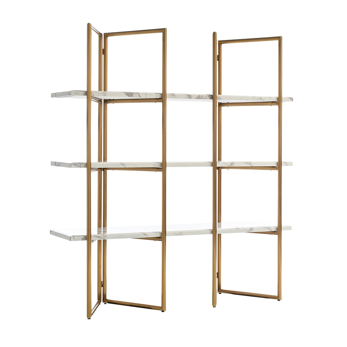 Wandkast Lagrand gold met 3 planken (Gold) van Richmond Interiors – Luxe comfort op maat van PureWonen. Vraag naar de beste prijs.