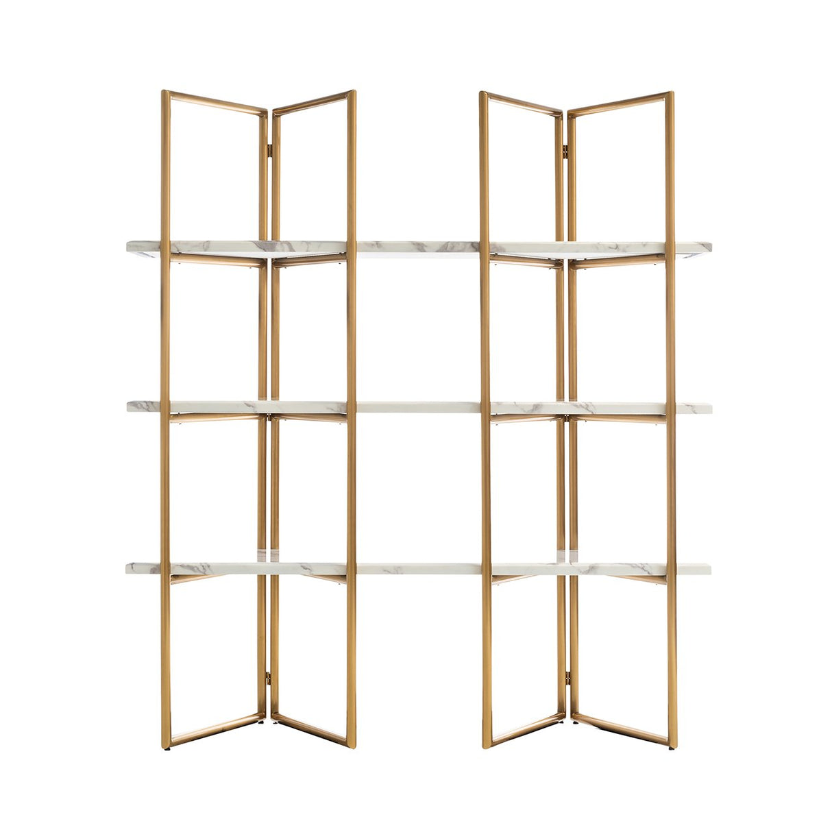 Wandkast Lagrand gold met 3 planken (Gold) van Richmond Interiors – Luxe comfort op maat van PureWonen. Vraag naar de beste prijs.