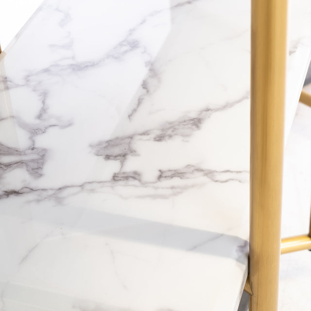 Wandkast Lagrand gold met 3 planken (Gold) van Richmond Interiors – Luxe comfort op maat van PureWonen. Vraag naar de beste prijs.