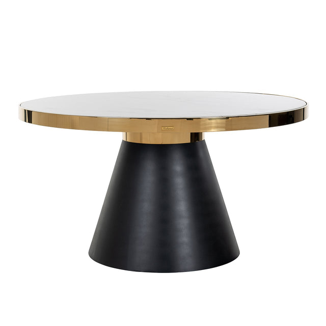 Eettafel Odin 140Ø (Gold) van Richmond Interiors – Luxe comfort op maat van PureWonen. Vraag naar de beste prijs.