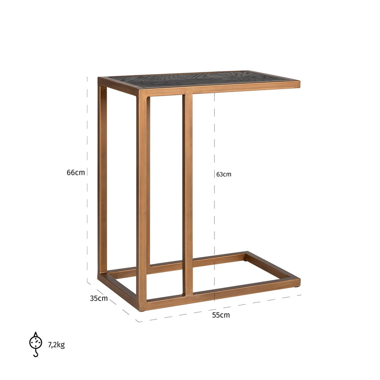 Sofa tafel Blackbone brass (Black rustic) van Richmond Interiors – Luxe comfort op maat van PureWonen. Vraag naar de beste prijs.