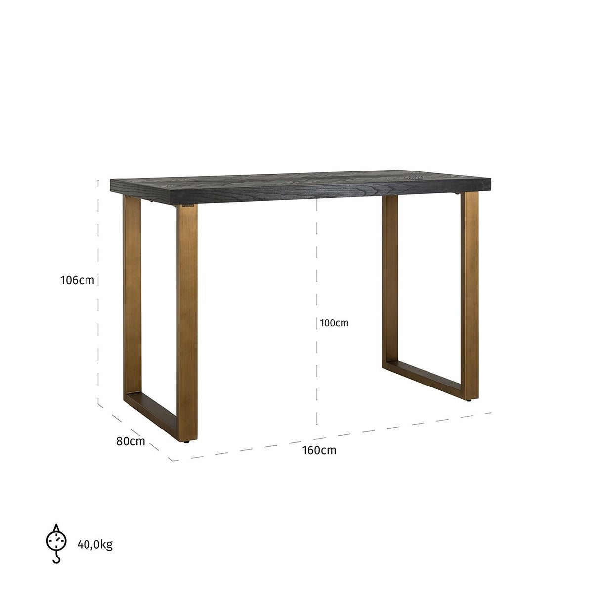 Bartafel Blackbone brass (Black rustic) van Richmond Interiors – Luxe comfort op maat van PureWonen. Vraag naar de beste prijs.