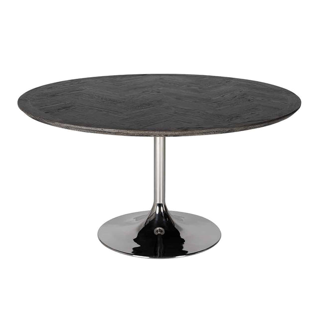 Eettafel Blackbone silver 140Ø (Black rustic) van Richmond Interiors - laagste prijs offerte van PureWonen