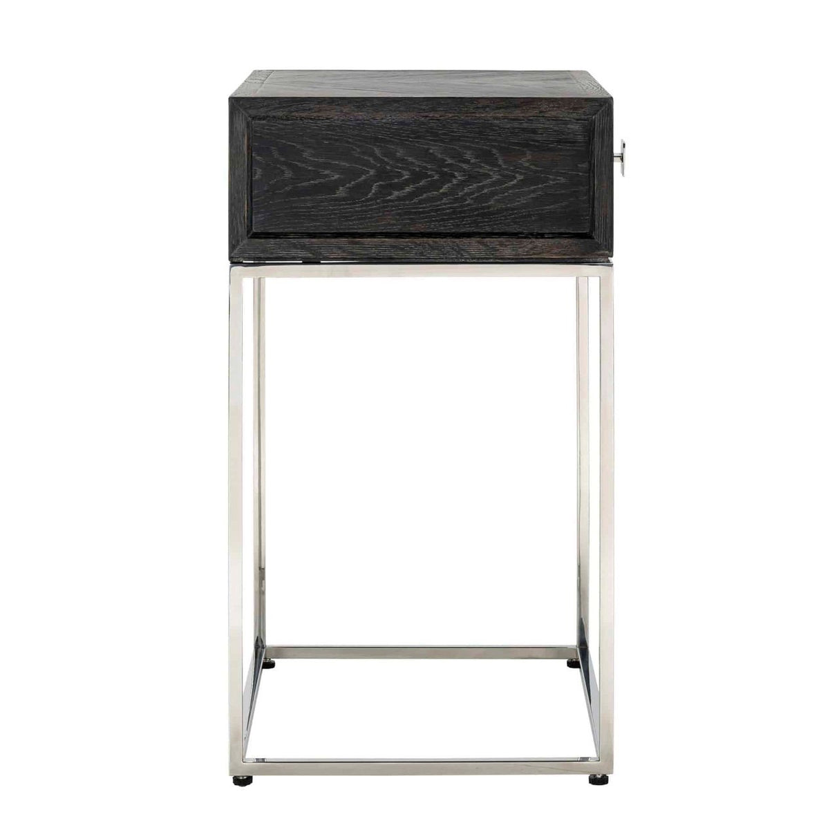 Nachtkastje Blackbone silver 1-lade (Black rustic) van Richmond Interiors - laagste prijs offerte van PureWonen