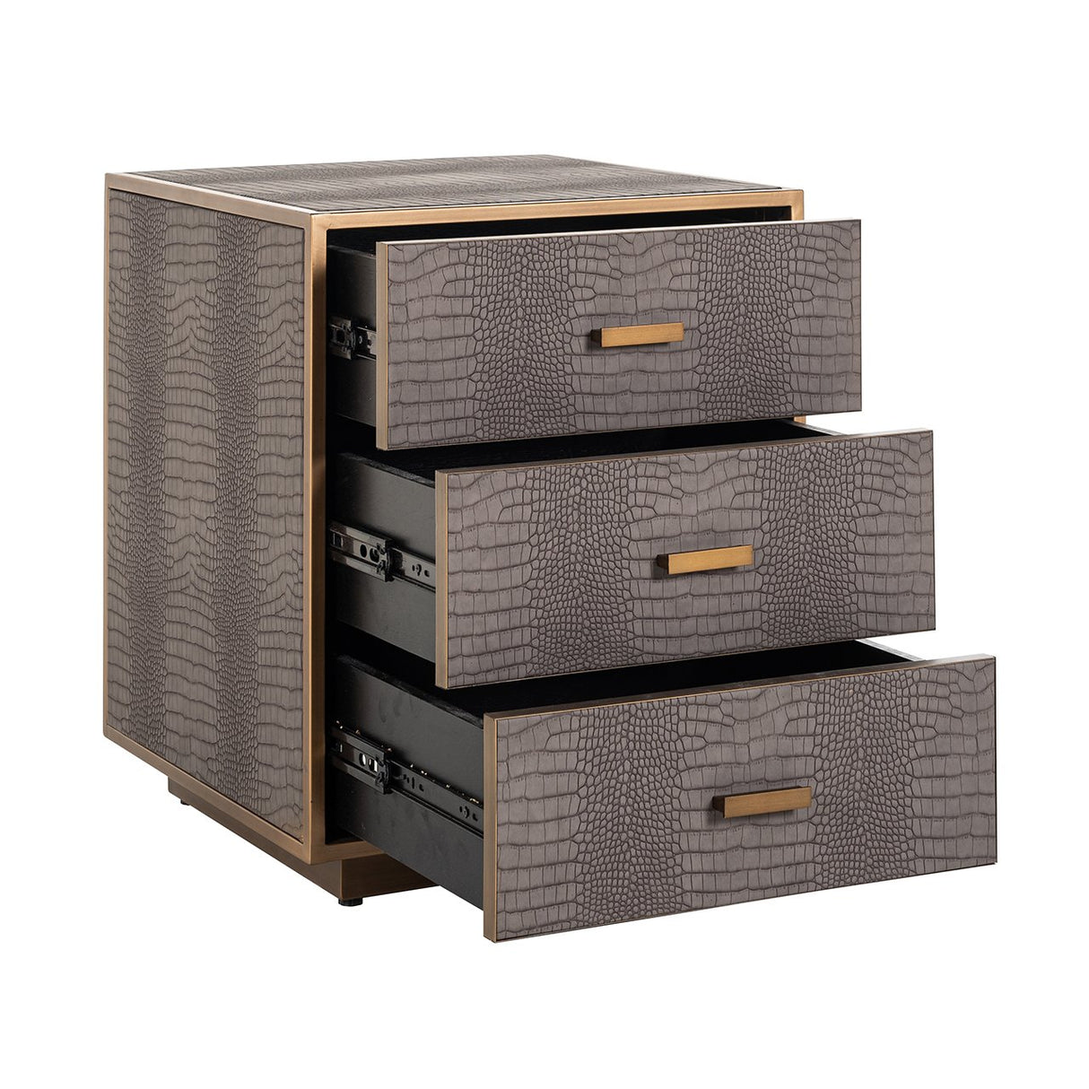 Ladenkast Classio 3-laden (Brushed Gold) van Richmond Interiors – Luxe comfort op maat van PureWonen. Vraag naar de beste prijs.