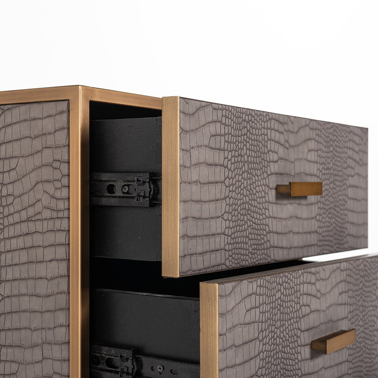 Ladenkast Classio 3-laden (Brushed Gold) van Richmond Interiors – Luxe comfort op maat van PureWonen. Vraag naar de beste prijs.