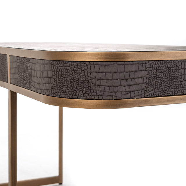 Bureau Classio 2-laden (Brushed Gold) van Richmond Interiors – Luxe comfort op maat van PureWonen. Vraag naar de beste prijs.
