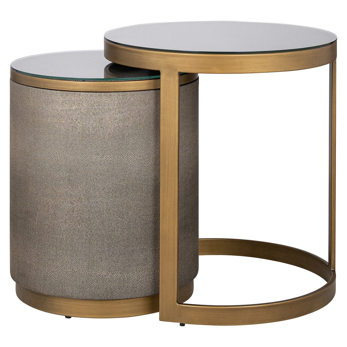 Bijzettafel Bloomville met glas set van 2 (Gold) van Richmond Interiors – Luxe comfort op maat van PureWonen. Vraag naar de beste prijs.