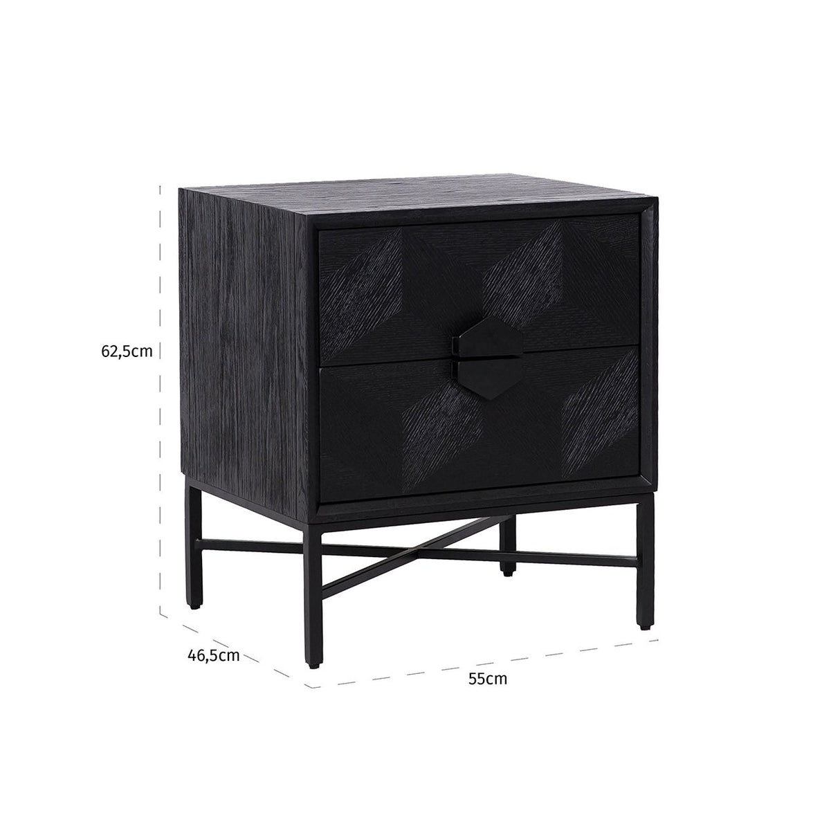 Ladenkast Blax 2-laden (Black) van Richmond Interiors – Luxe comfort op maat van PureWonen. Vraag naar de beste prijs.