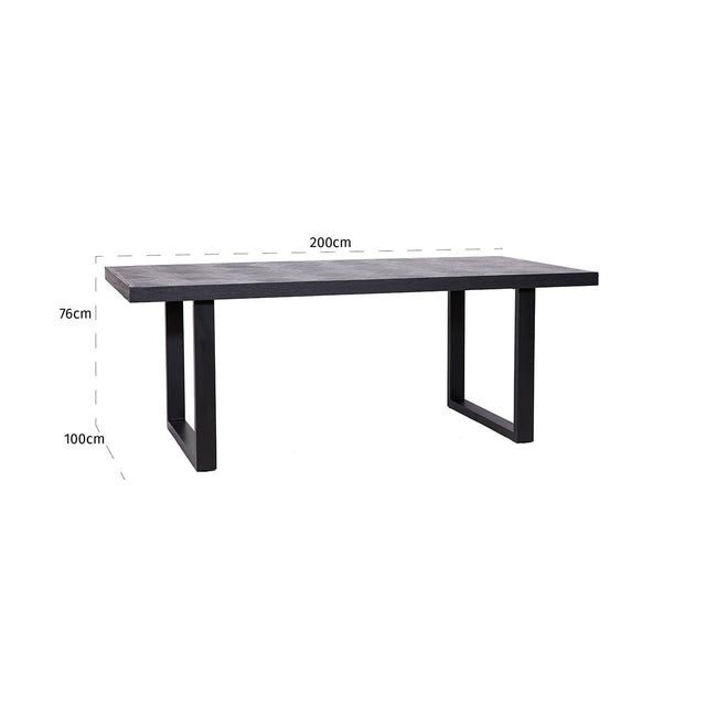Eettafel Blax 200 (Black) van Richmond Interiors – Luxe comfort op maat van PureWonen. Vraag naar de beste prijs.