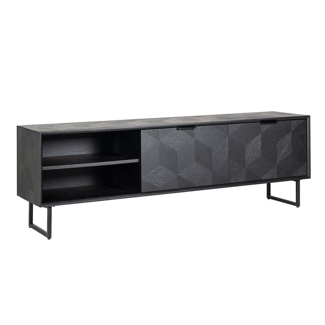 TV-dressoir Blax 2-kleppen 1-plank (Black) van Richmond Interiors – Luxe comfort op maat van PureWonen. Vraag naar de beste prijs.