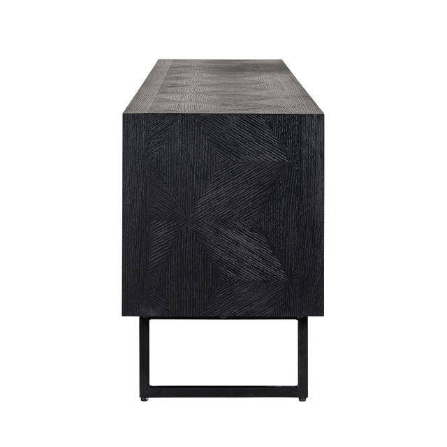 TV-dressoir Blax 2-kleppen 1-plank (Black) van Richmond Interiors – Luxe comfort op maat van PureWonen. Vraag naar de beste prijs.