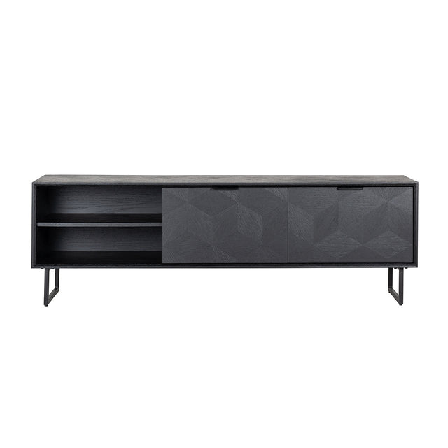 TV-dressoir Blax 2-kleppen 1-plank (Black) van Richmond Interiors – Luxe comfort op maat van PureWonen. Vraag naar de beste prijs.