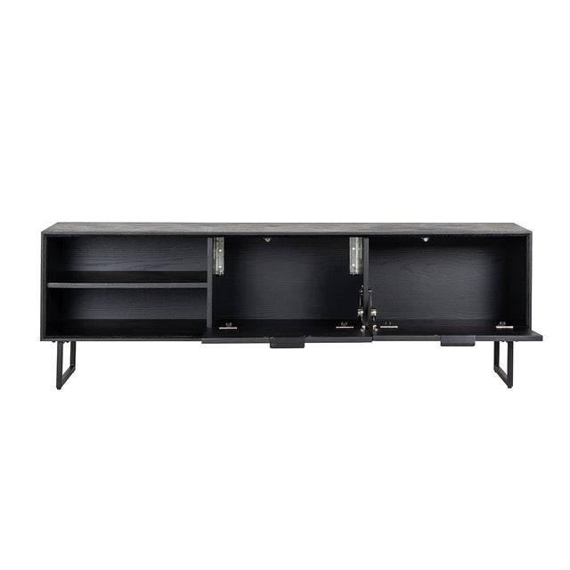 TV-dressoir Blax 2-kleppen 1-plank (Black) van Richmond Interiors – Luxe comfort op maat van PureWonen. Vraag naar de beste prijs.