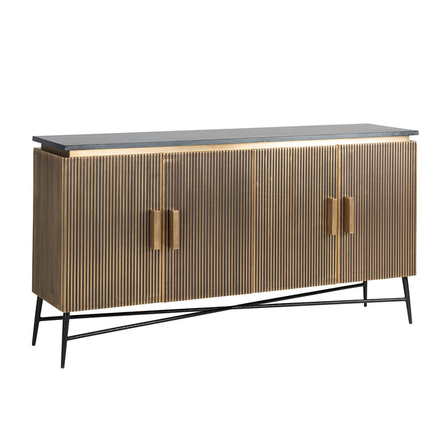 Dressoir Ironville 4-deuren (Gold) van Richmond Interiors – Luxe comfort op maat van PureWonen. Vraag naar de beste prijs.