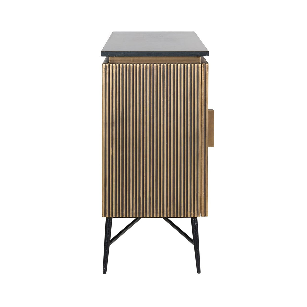 Dressoir Ironville 4-deuren (Gold) van Richmond Interiors – Luxe comfort op maat van PureWonen. Vraag naar de beste prijs.