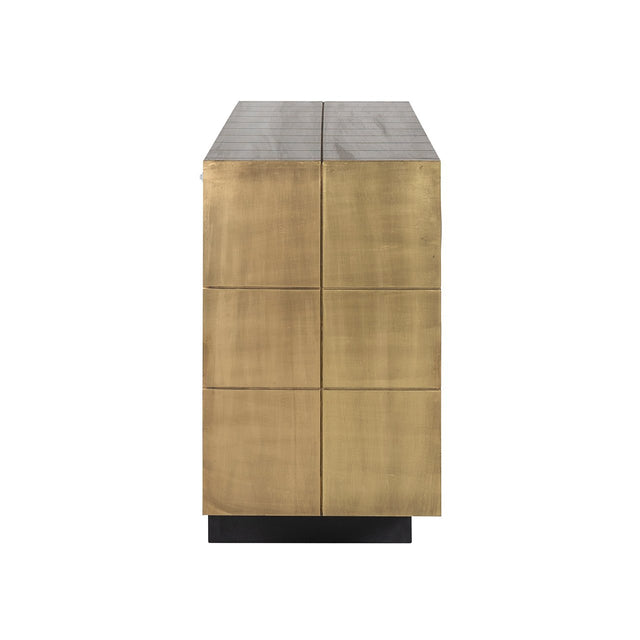 Dressoir Collada 3-deuren (Brushed Gold) van Richmond Interiors – Luxe comfort op maat van PureWonen. Vraag naar de beste prijs.