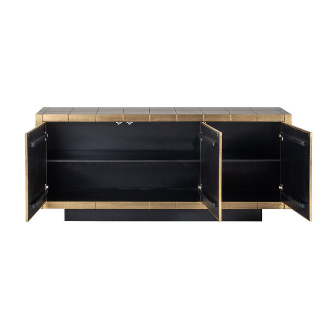 Dressoir Collada 3-deuren (Brushed Gold) van Richmond Interiors – Luxe comfort op maat van PureWonen. Vraag naar de beste prijs.