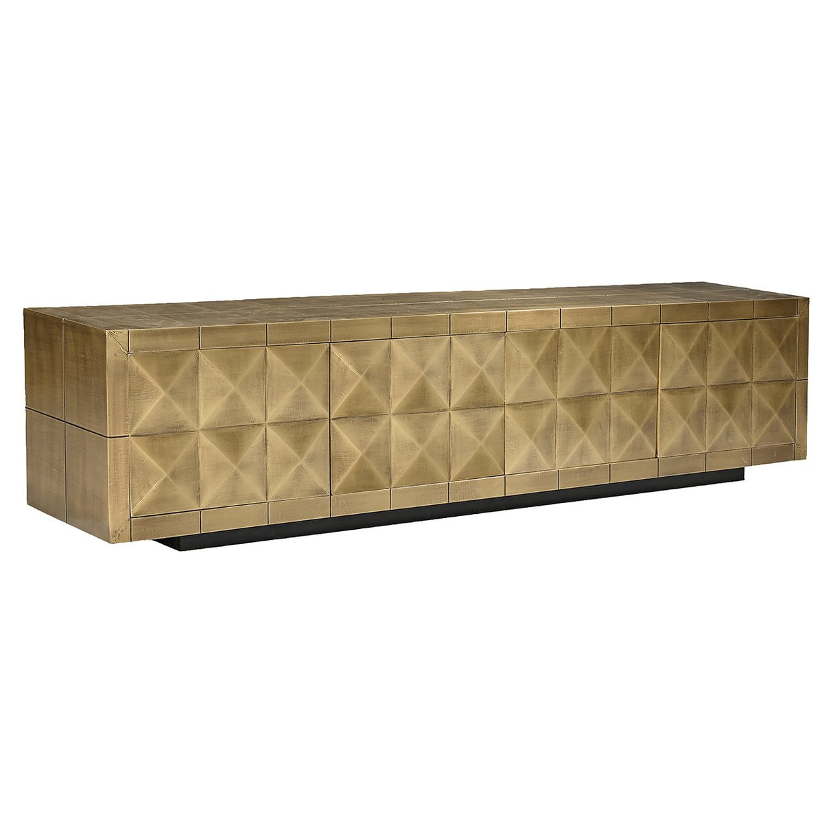 TV-dressoir Collada 4-doors (Brushed Gold) van Richmond Interiors – Luxe comfort op maat van PureWonen. Vraag naar de beste prijs.