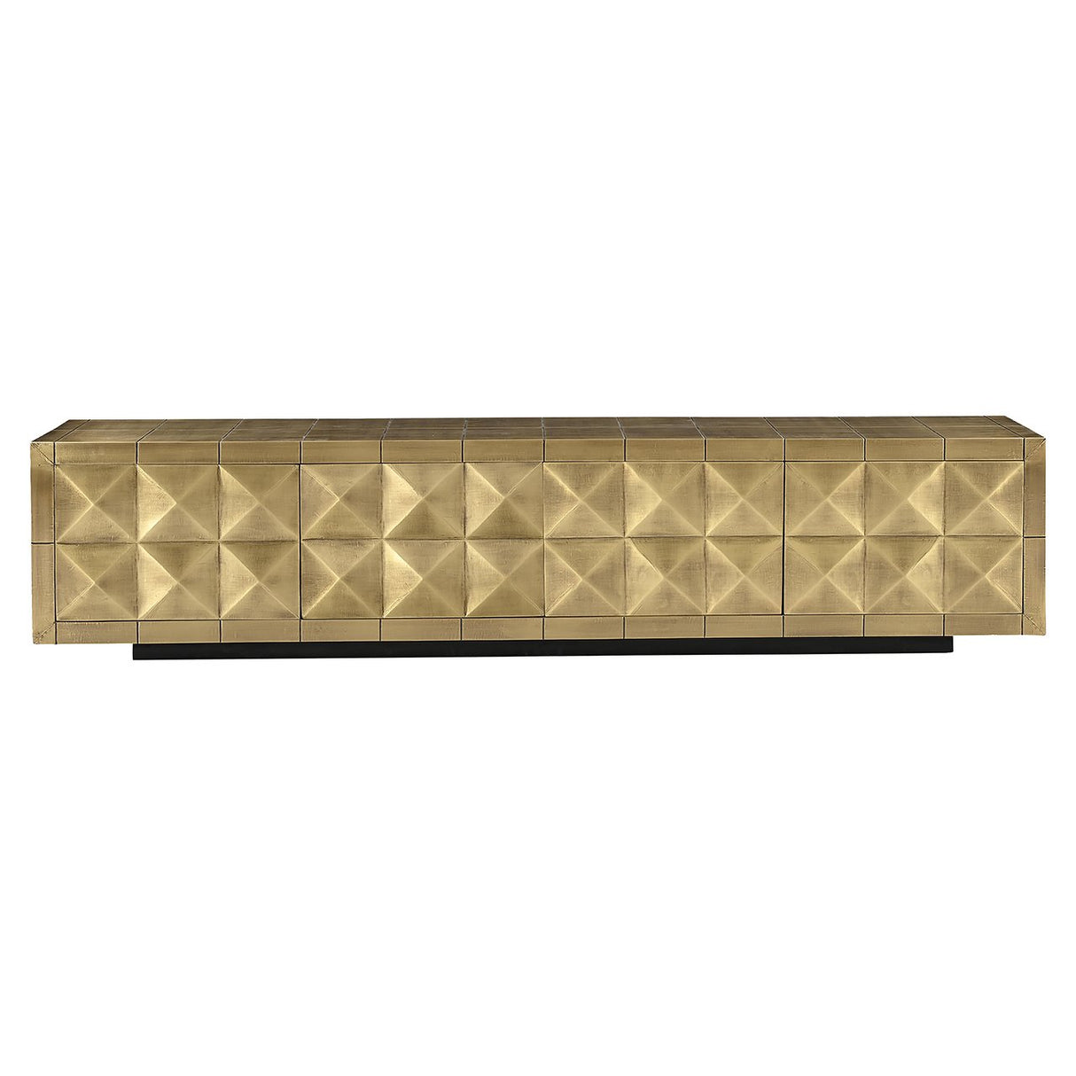 TV-dressoir Collada 4-doors (Brushed Gold) van Richmond Interiors – Luxe comfort op maat van PureWonen. Vraag naar de beste prijs.