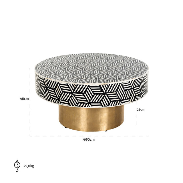 Salontafel Bliss 90Ø van Richmond Interiors – Luxe comfort op maat van PureWonen. Vraag naar de beste prijs.