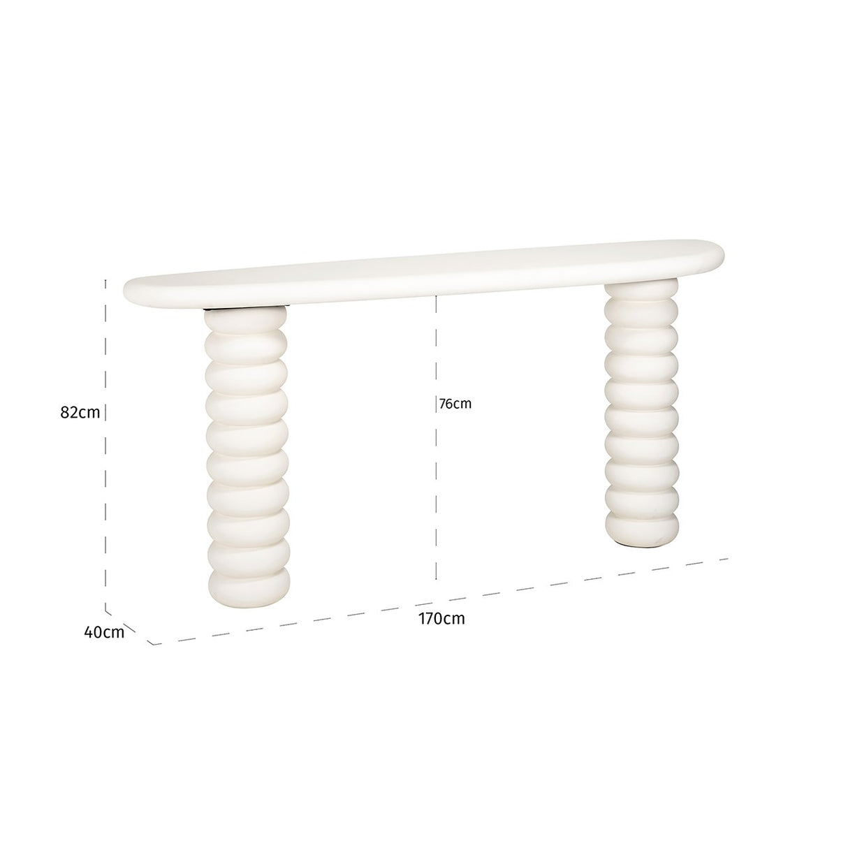 Wandtafel Bloomstone 170x80 (White) van Richmond Interiors – Luxe comfort op maat van PureWonen. Vraag naar de beste prijs.