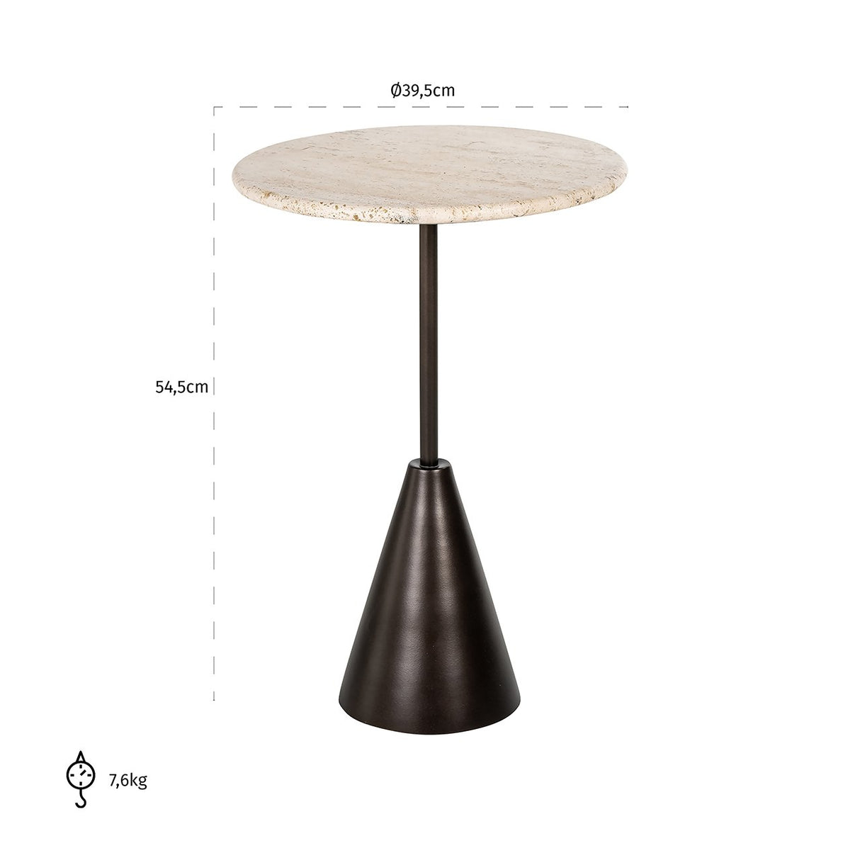 Bijzettafel Avalon rond (Bronze) van Richmond Interiors – Luxe comfort op maat van PureWonen. Vraag naar de beste prijs.