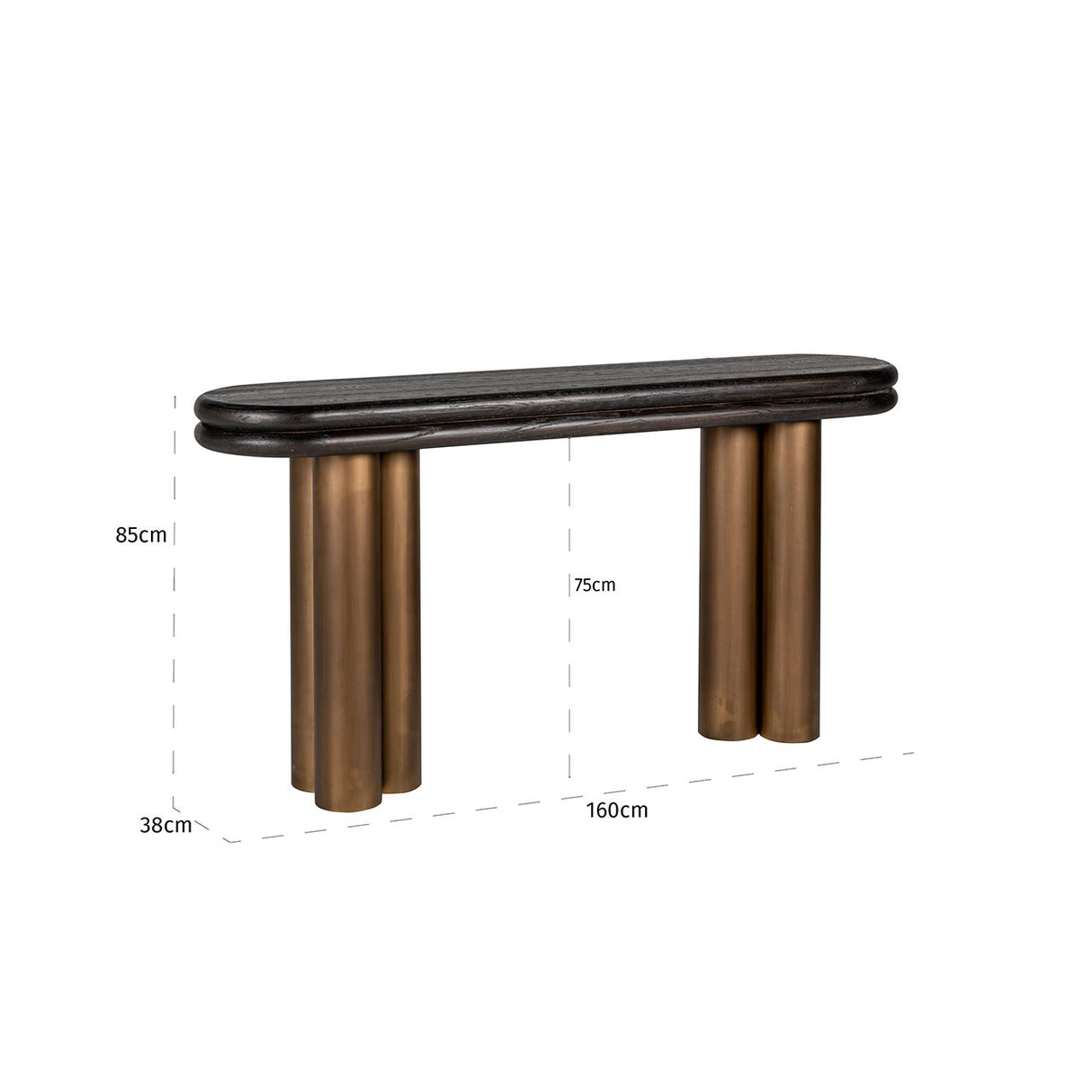 Wandtafel Macaron (Black rustic) van Richmond Interiors – Luxe comfort op maat van PureWonen. Vraag naar de beste prijs.