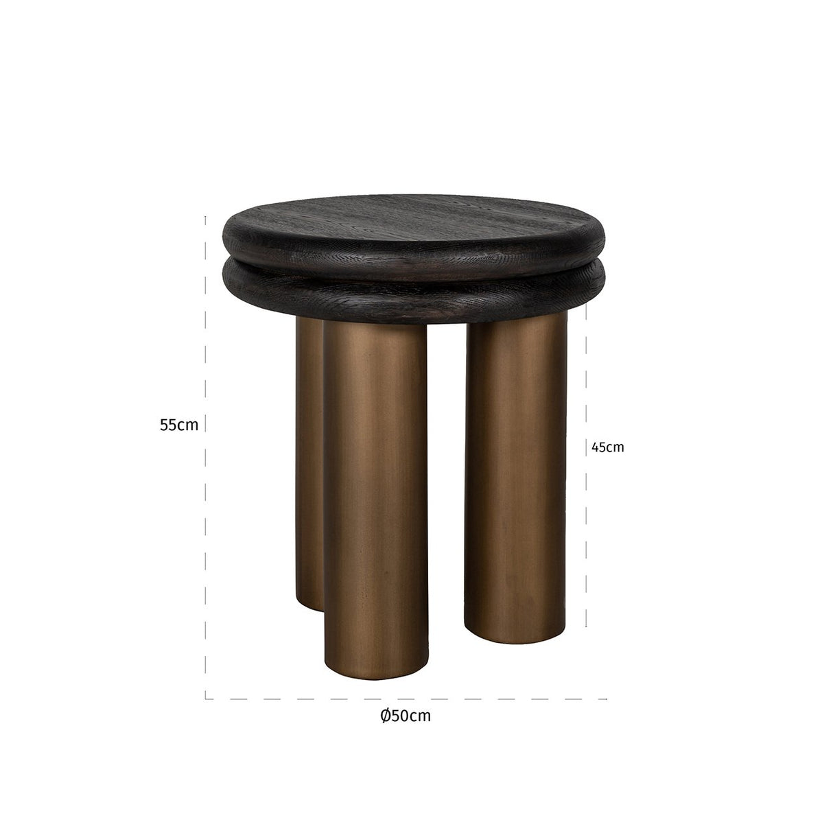 Bijzettafel Macaron (Black rustic) van Richmond Interiors – Luxe comfort op maat van PureWonen. Vraag naar de beste prijs.
