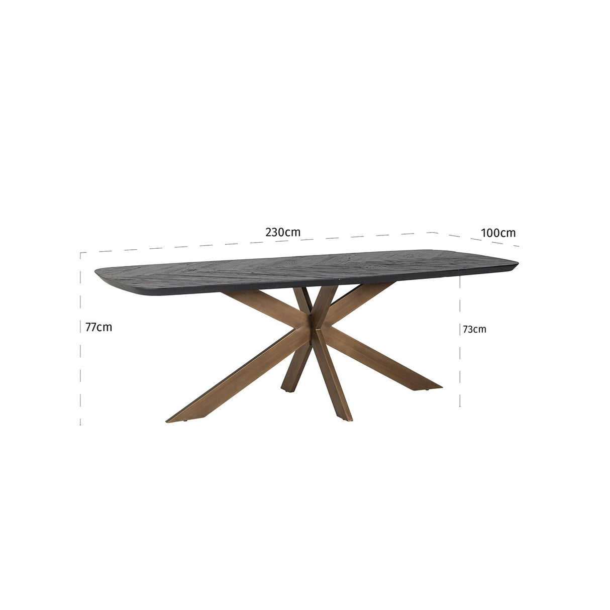 Eettafel Hayley 280 (Dark coffee) van Richmond Interiors – Luxe comfort op maat van PureWonen. Vraag naar de beste prijs.