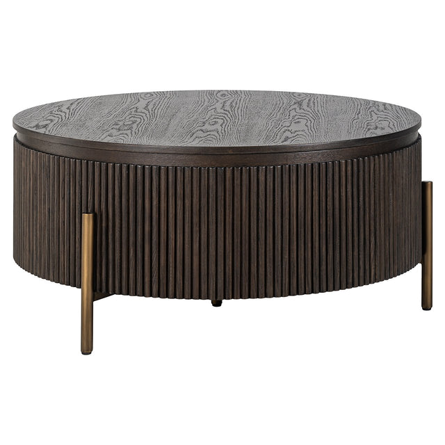 Salontafel Luxor 95Ø (Brown) van Richmond Interiors – Luxe comfort op maat van PureWonen. Vraag naar de beste prijs.