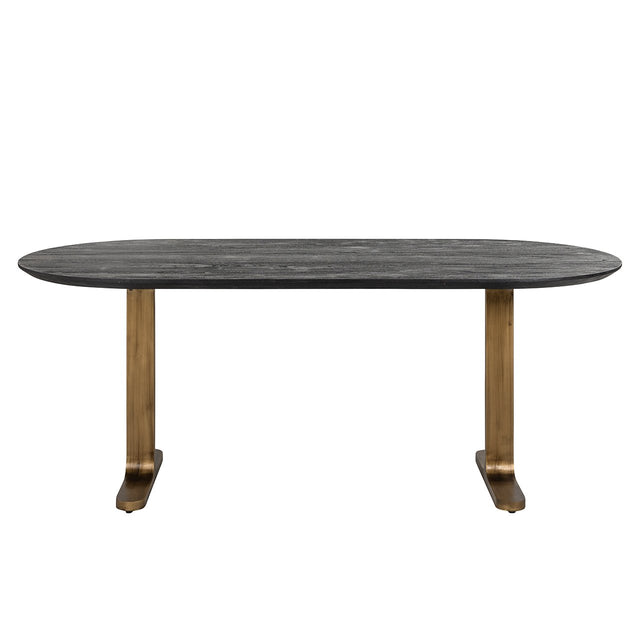 Eettafel Revelin 200 (Black/gold) van Richmond Interiors – Luxe comfort op maat van PureWonen. Vraag naar de beste prijs.