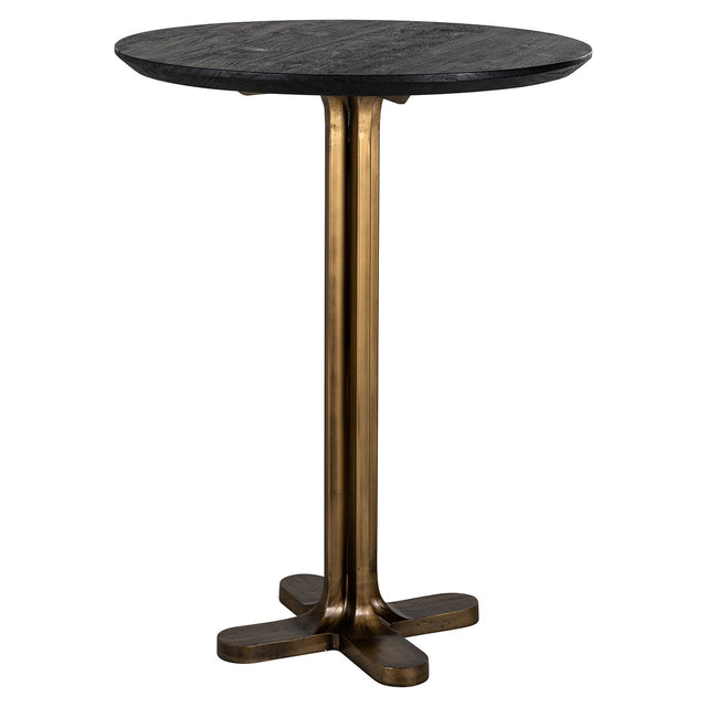 Bartafel Revelin 80 rond (Black/gold) van Richmond Interiors – Luxe comfort op maat van PureWonen. Vraag naar de beste prijs.