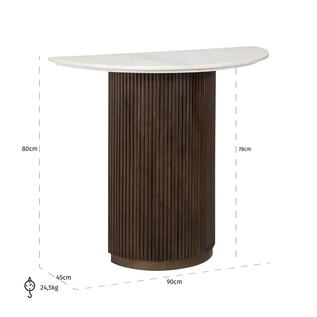 Wandtafel Mayfield (Brown) van Richmond Interiors – Luxe comfort op maat van PureWonen. Vraag naar de beste prijs.