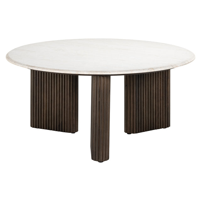 Salontafel Mayfield 90Ø (White) van Richmond Interiors – Luxe comfort op maat van PureWonen. Vraag naar de beste prijs.