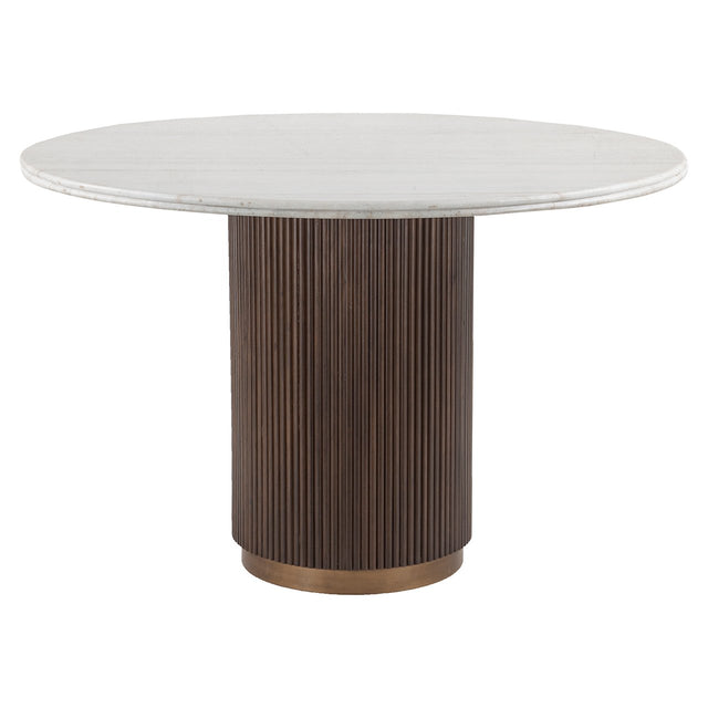 Eettafel Mayfield 120Ø (Brown) van Richmond Interiors – Luxe comfort op maat van PureWonen. Vraag naar de beste prijs.