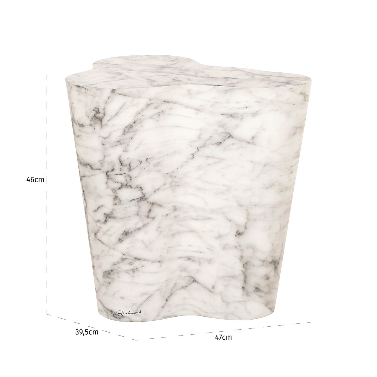 Bijzettafel Rockyard faux wit marmer indoor/outdoor (White) van Richmond Interiors – Luxe comfort op maat van PureWonen. Vraag naar de beste prijs.