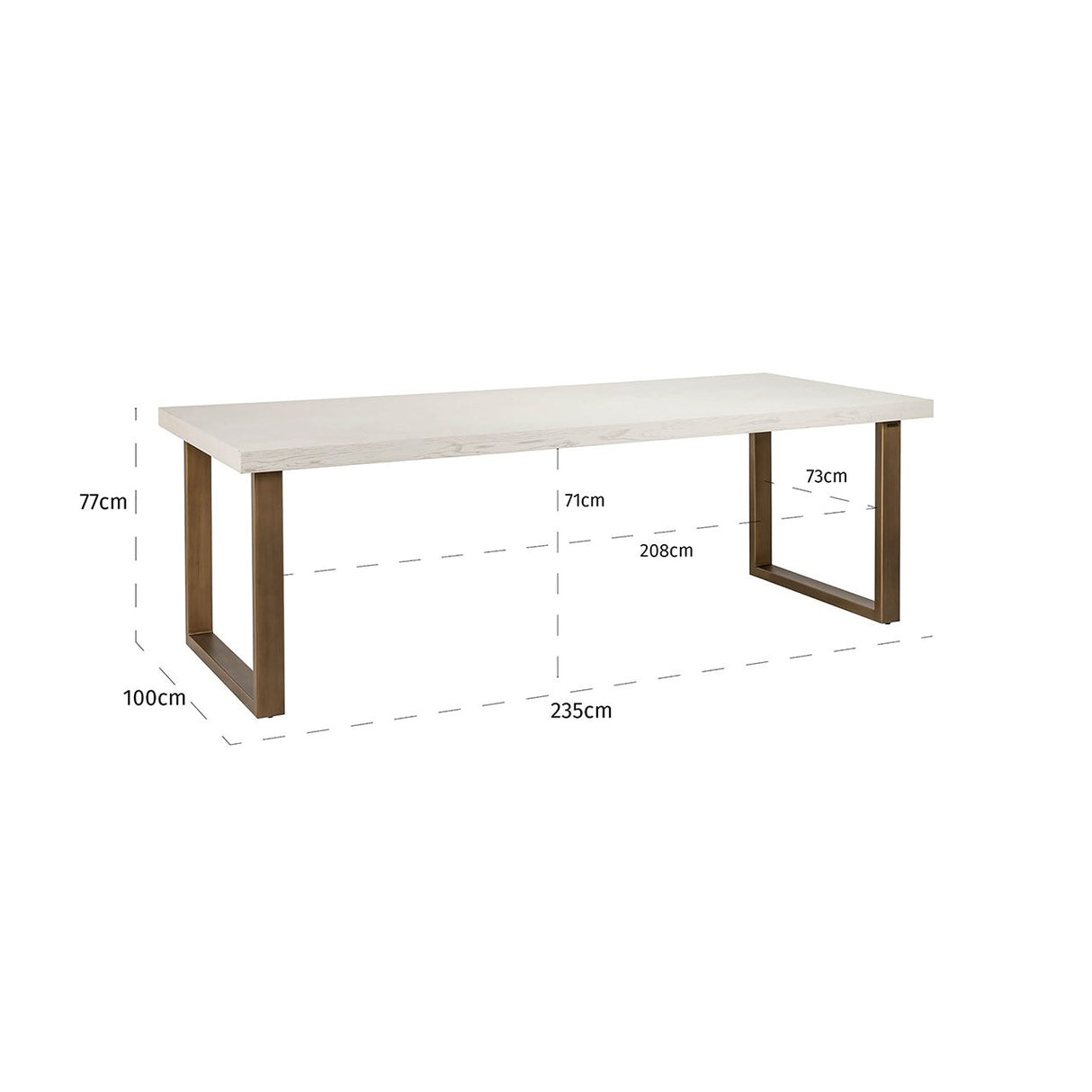 Eettafel Whitebone 235 (Verona Grey) van Richmond Interiors – Luxe comfort op maat van PureWonen. Vraag naar de beste prijs.