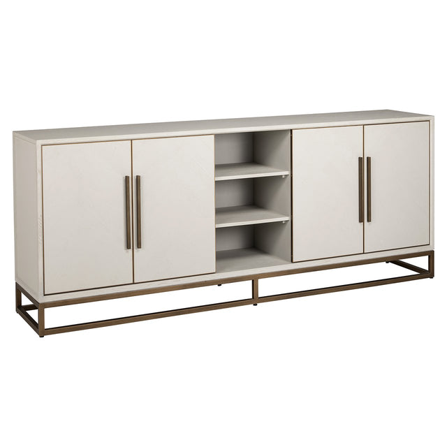 Dressoir Whitebone brass 4-deuren (Verona Grey) van Richmond Interiors – Luxe comfort op maat van PureWonen. Vraag naar de beste prijs.