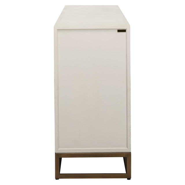 Dressoir Whitebone brass 4-deuren (Verona Grey) van Richmond Interiors – Luxe comfort op maat van PureWonen. Vraag naar de beste prijs.