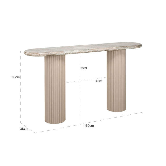 Wandtafel Coronel (Beige) van Richmond Interiors – Luxe comfort op maat van PureWonen. Vraag naar de beste prijs.