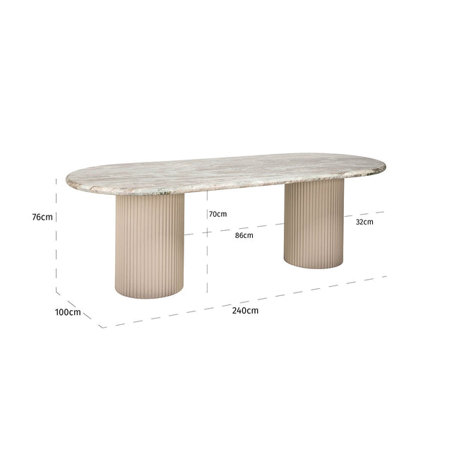 Eettafel Coronel (Beige) van Richmond Interiors – Luxe comfort op maat van PureWonen. Vraag naar de beste prijs.